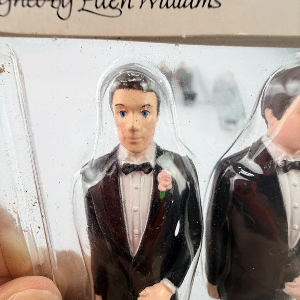 Vintage Wilton 5 Groomsmen Wedding Cake Toppers GROOMS